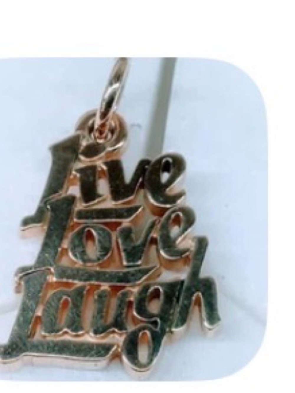 James Avery Rose Gold "Live Love Laugh" Script Pendant Necklace